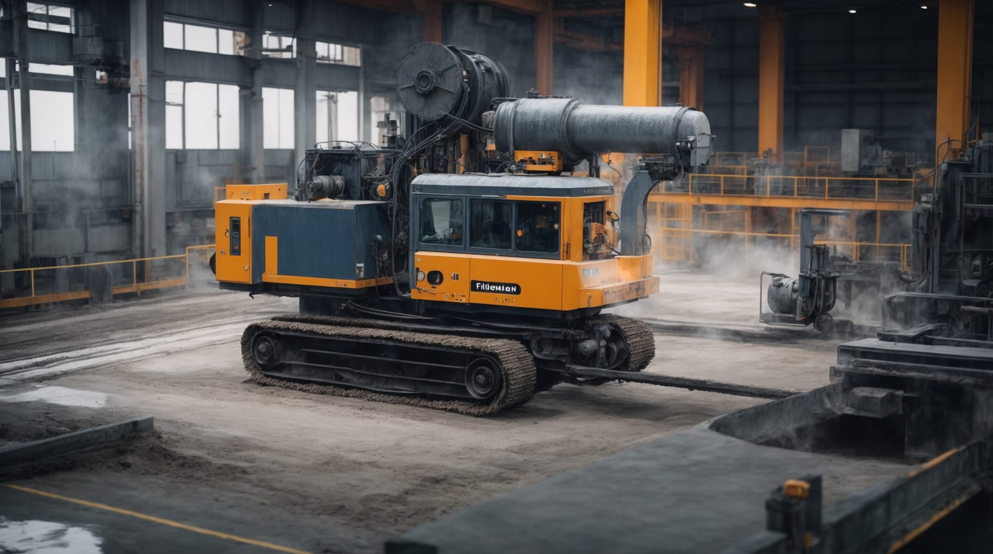 Modern AI technology integrating in concrete mixing process