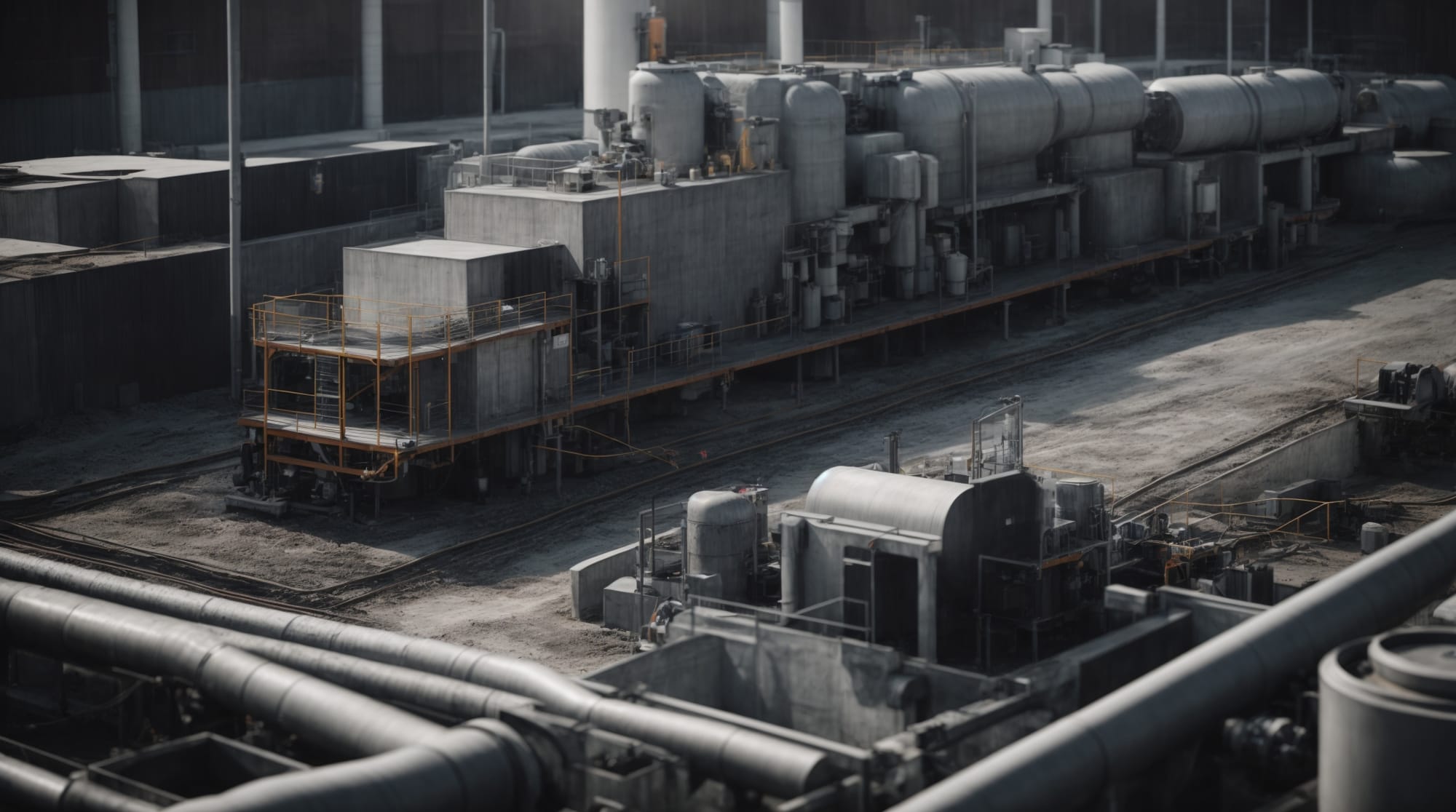 Graphic representation of AI-powered concrete mixing system