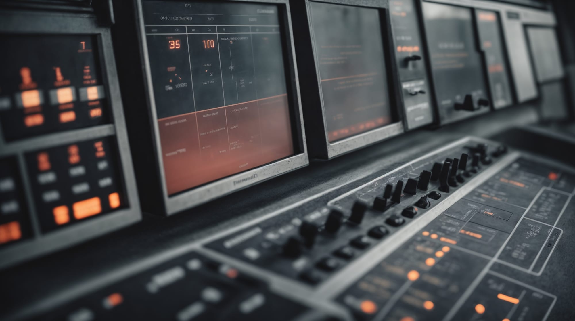 control panel of a concrete batching system