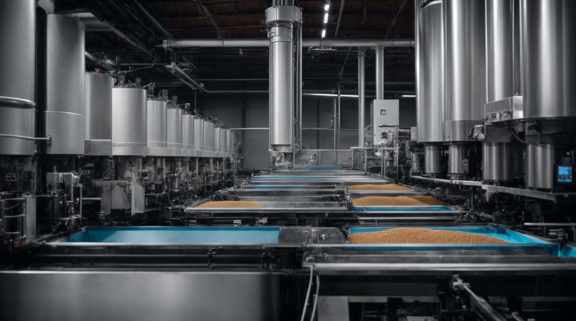 Automated batching system displaying efficient material management