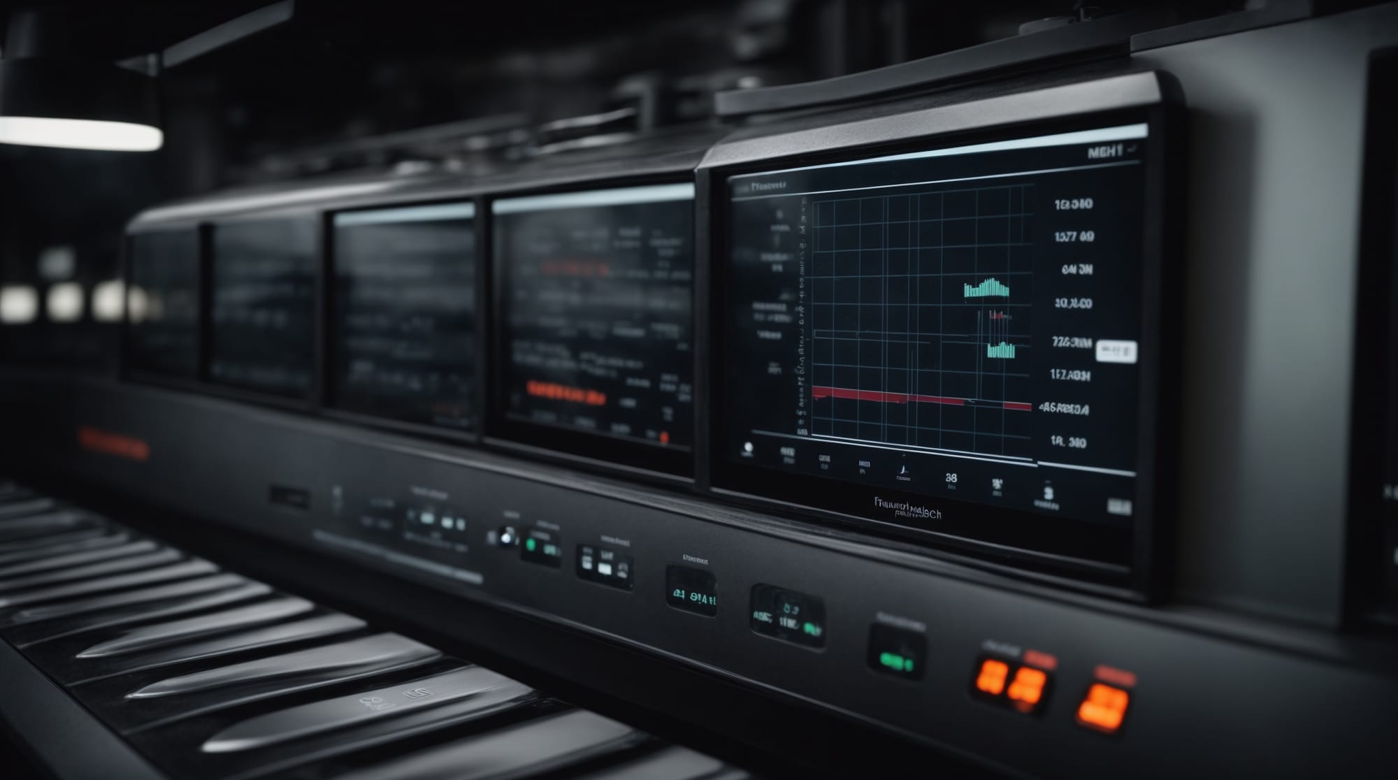 Digital display of a batching system showing real-time data and controls