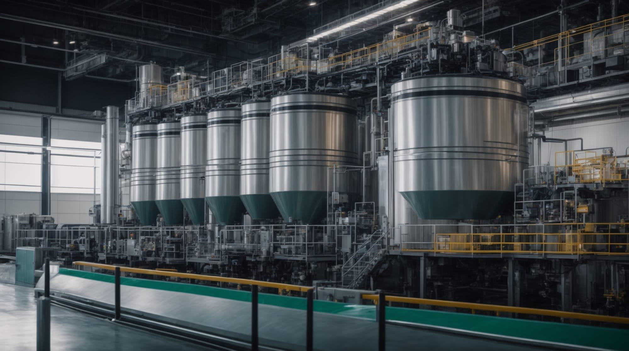 Automated batching system in operation at a modern plant