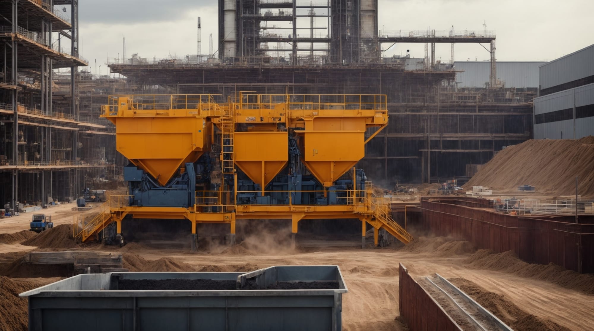 Integrated batching system in action at a large construction site