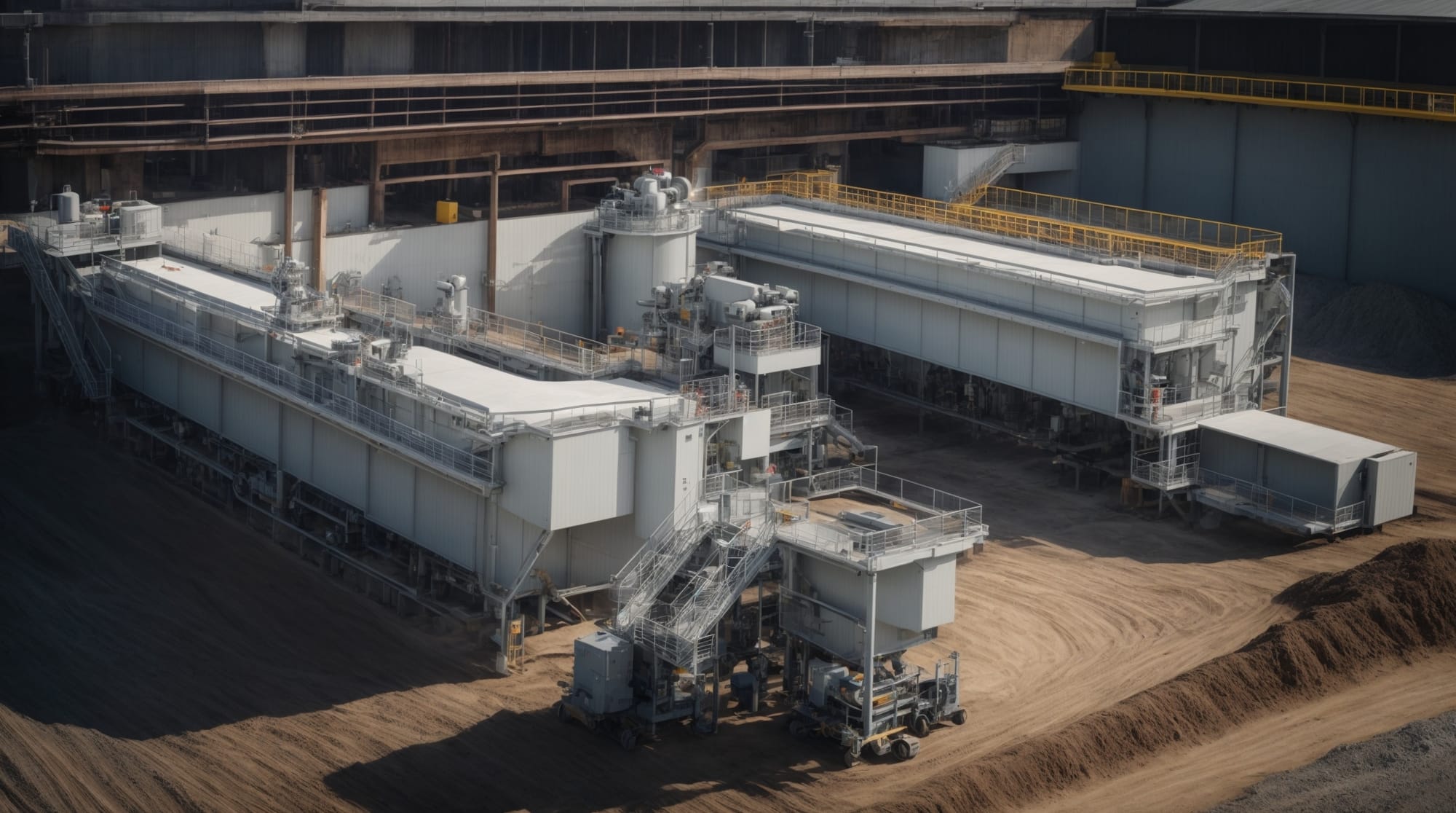 modern automated concrete batching system in operation
