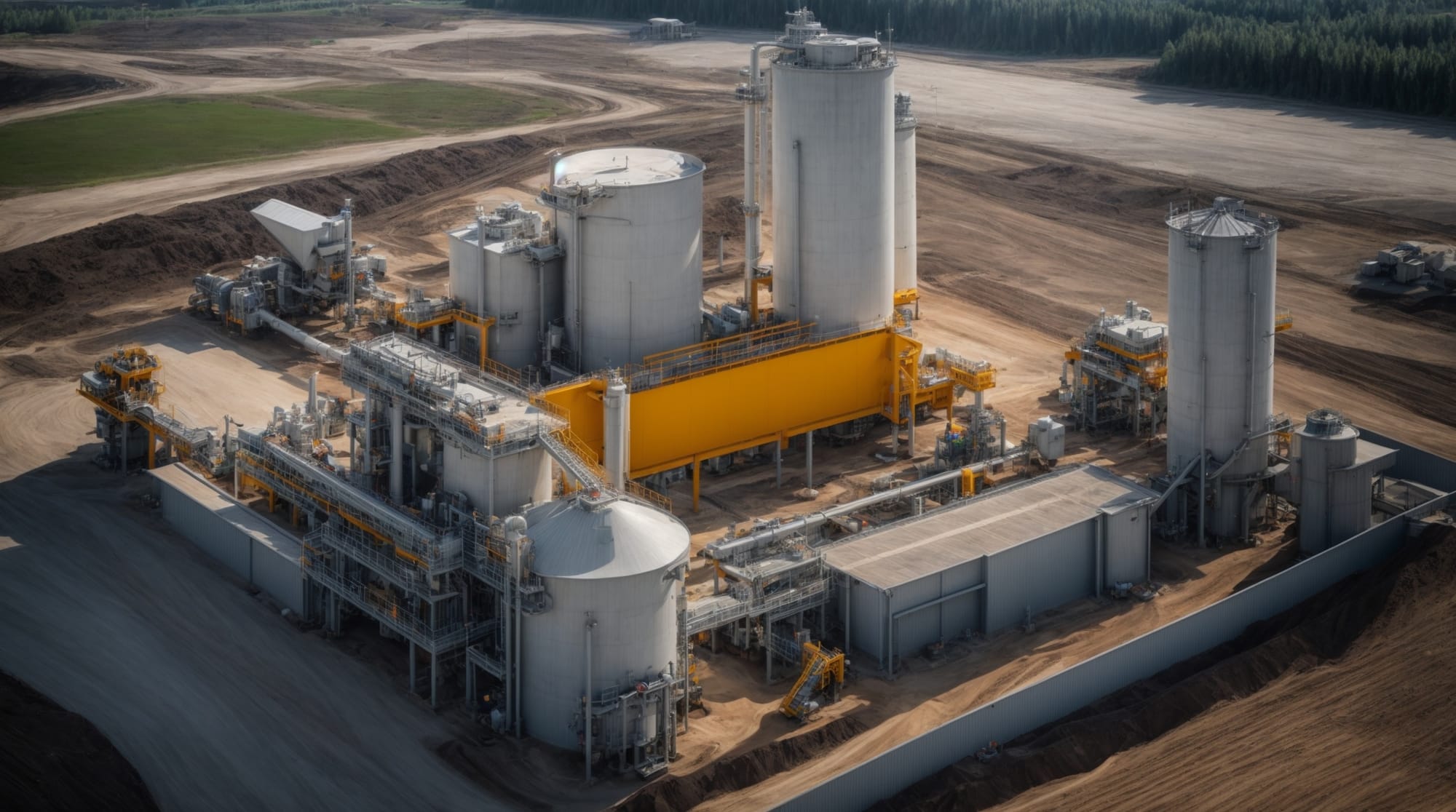 advanced concrete batching plant in operation showcasing modern technology