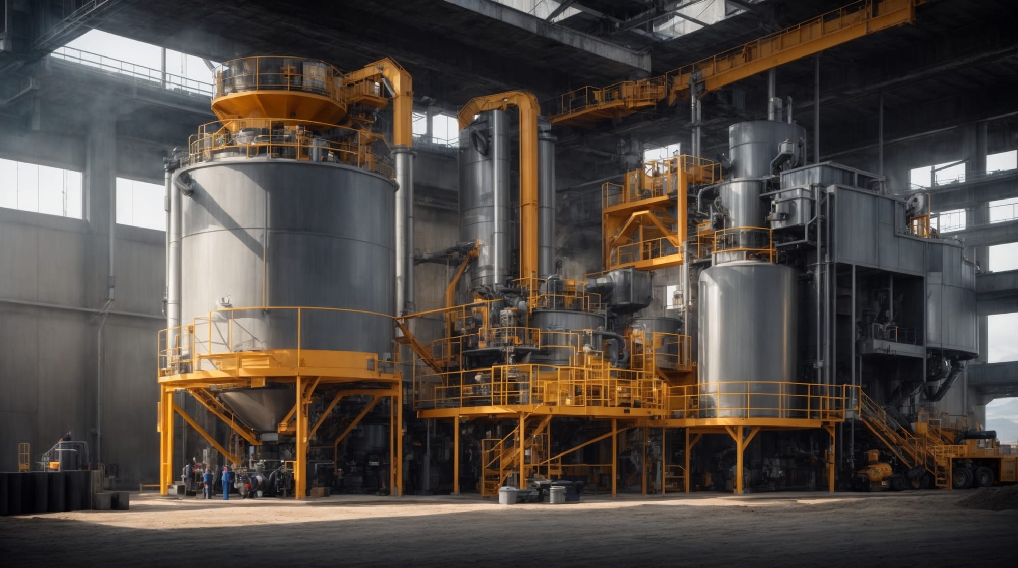 concrete batching A modern concrete batching plant equipped with advanced sensors and IoT technology