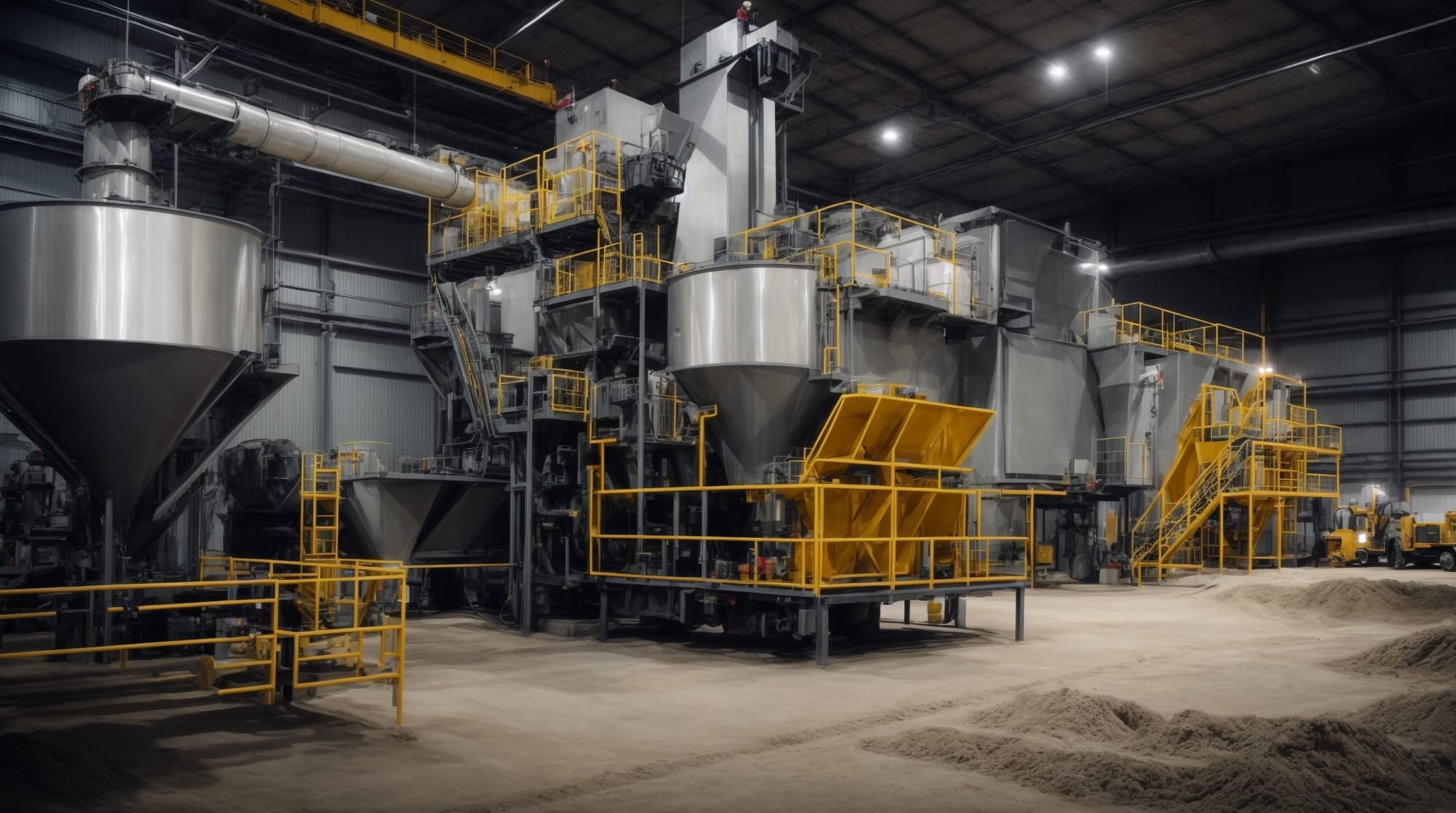 concrete batching automated concrete batching plant in operation