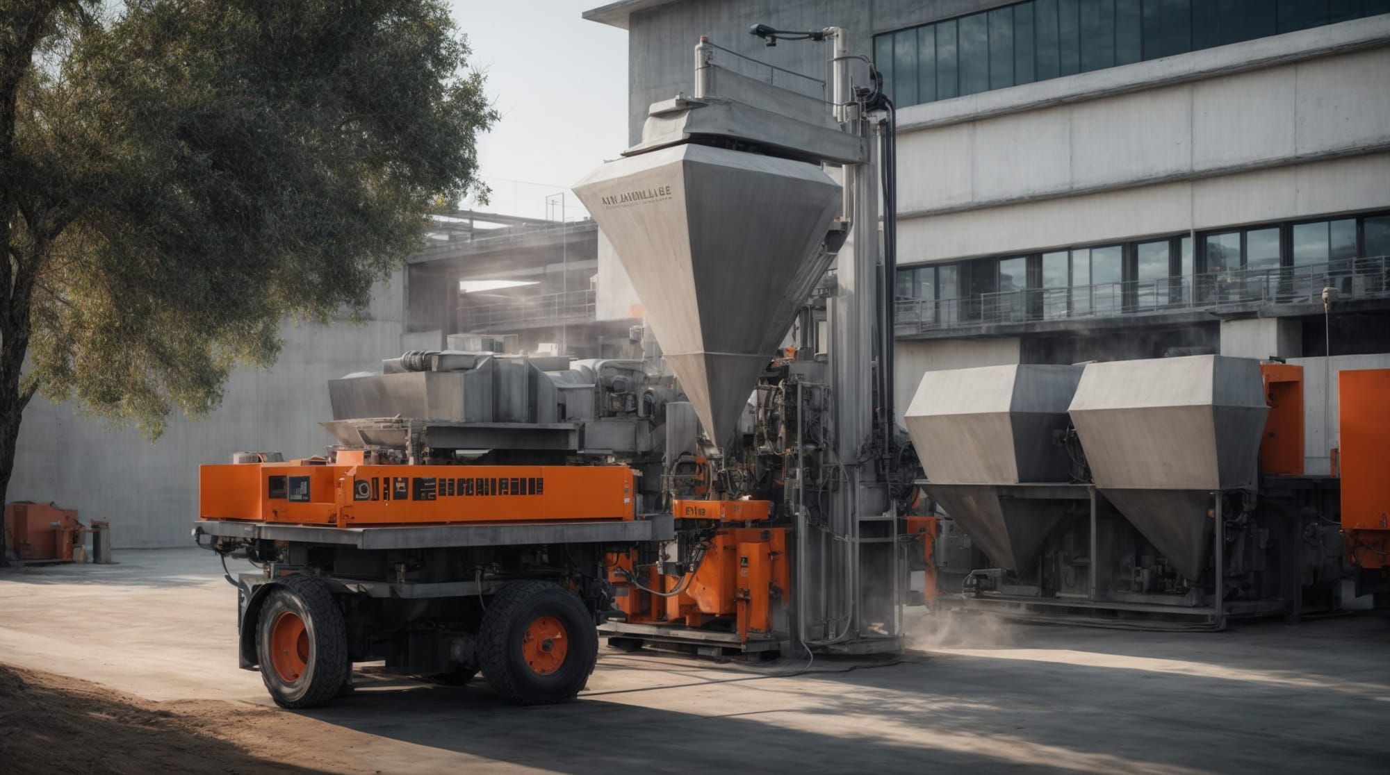 Innovative concrete batching system integrated with AI technology