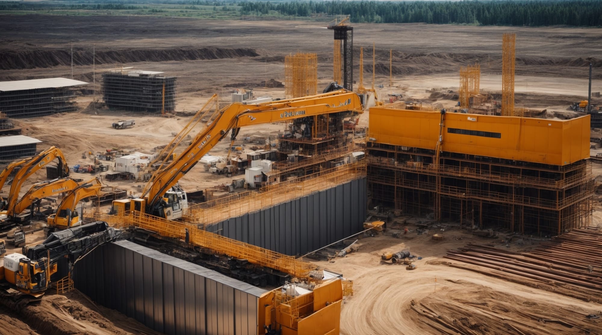 Modern construction site utilizing integrated batching technology