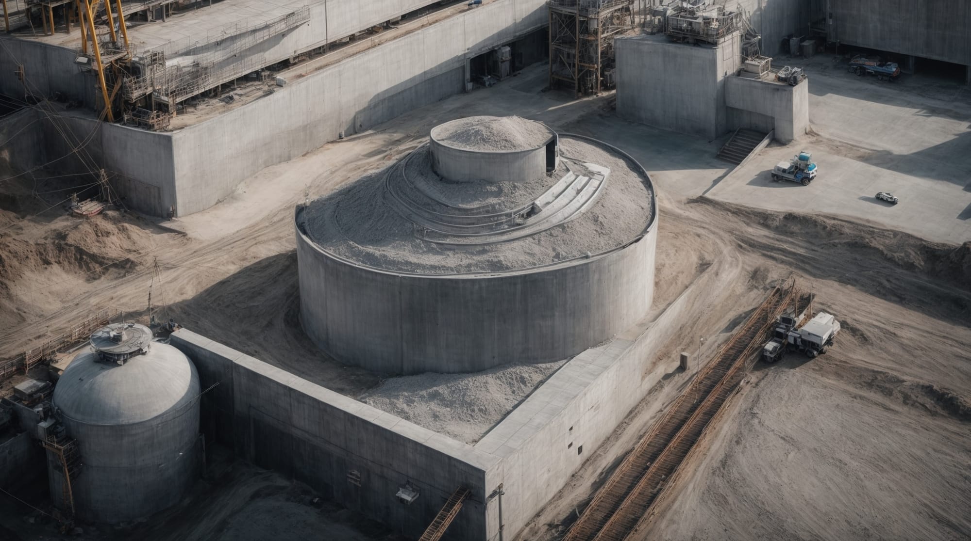 Illustration of innovative concrete mixing technology