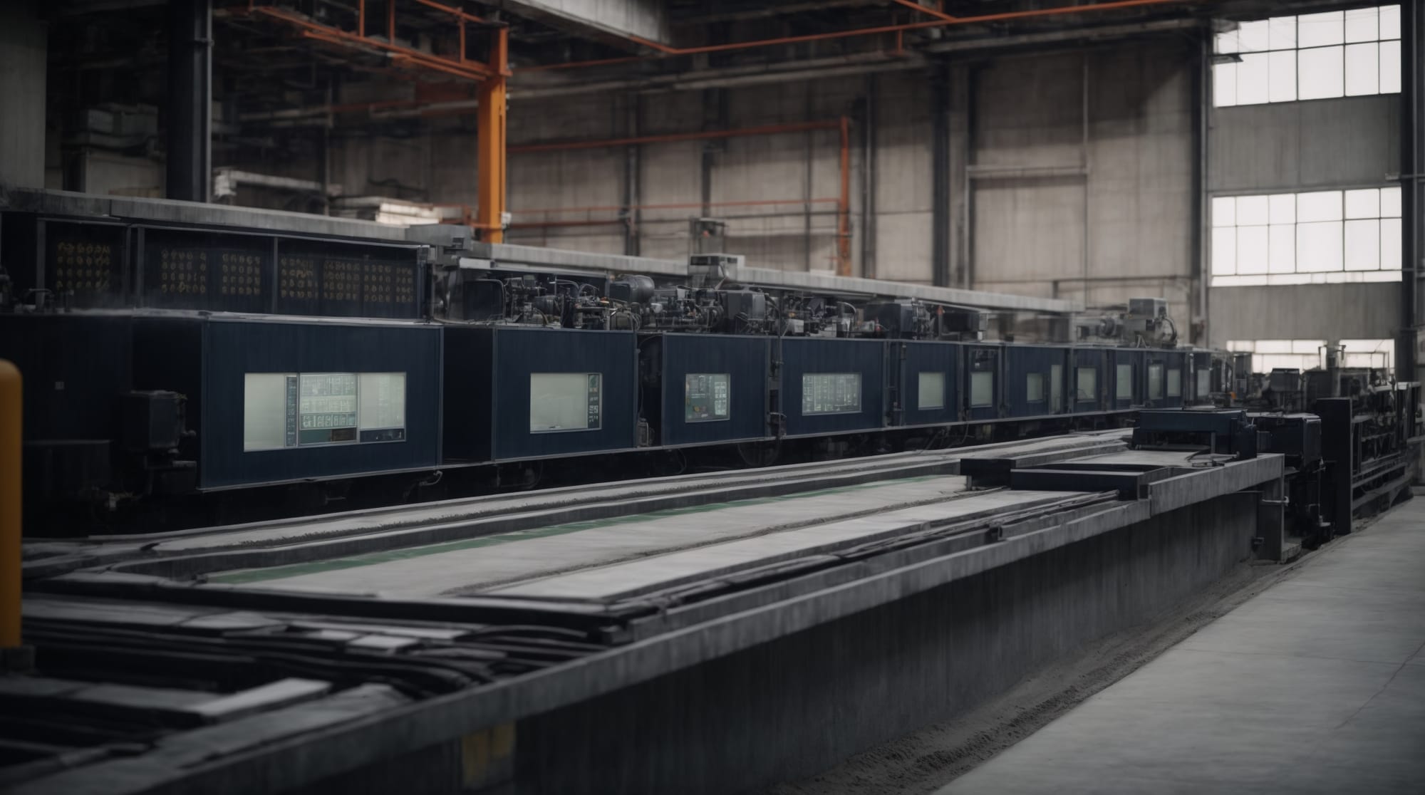 smart batching systems digital display showing automated concrete batching process