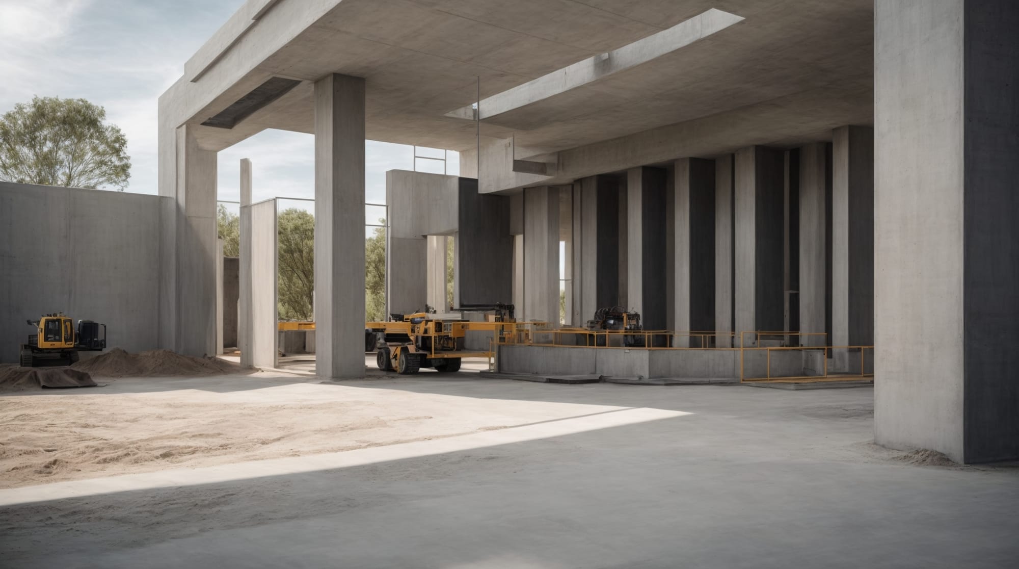 smart concrete Smart concrete being applied in building construction, showcasing its sustainability and efficiency