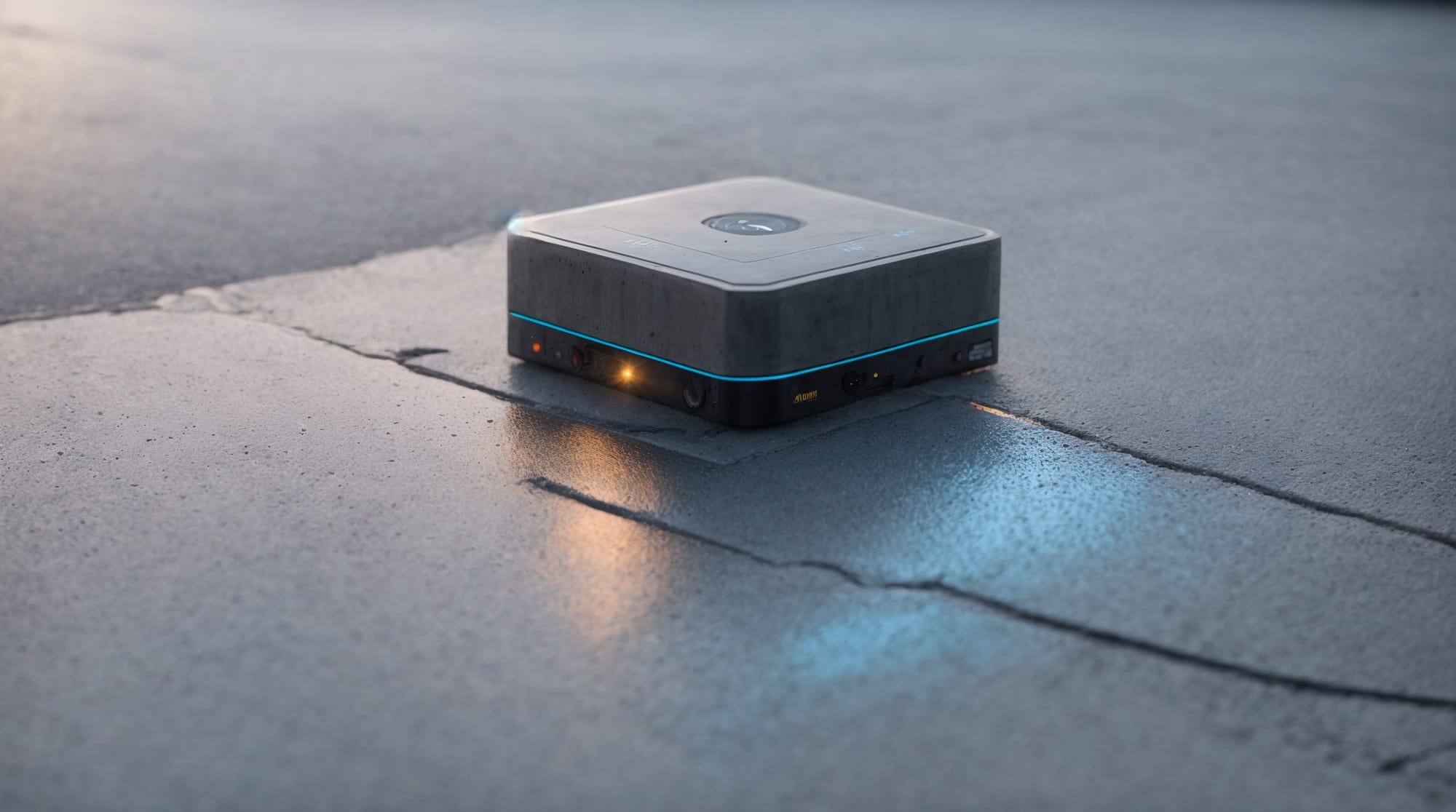 Illustrative image of smart sensors in concrete