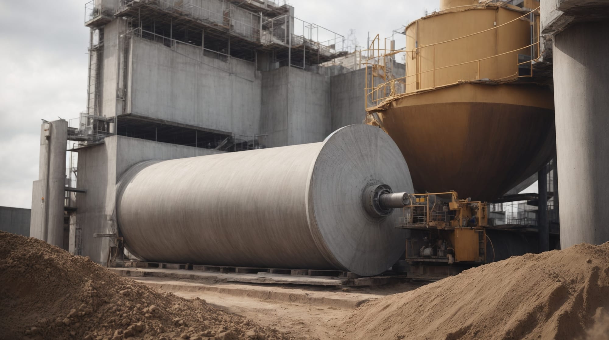 sustainable concrete close-up of eco-friendly concrete mixture being used at a construction site