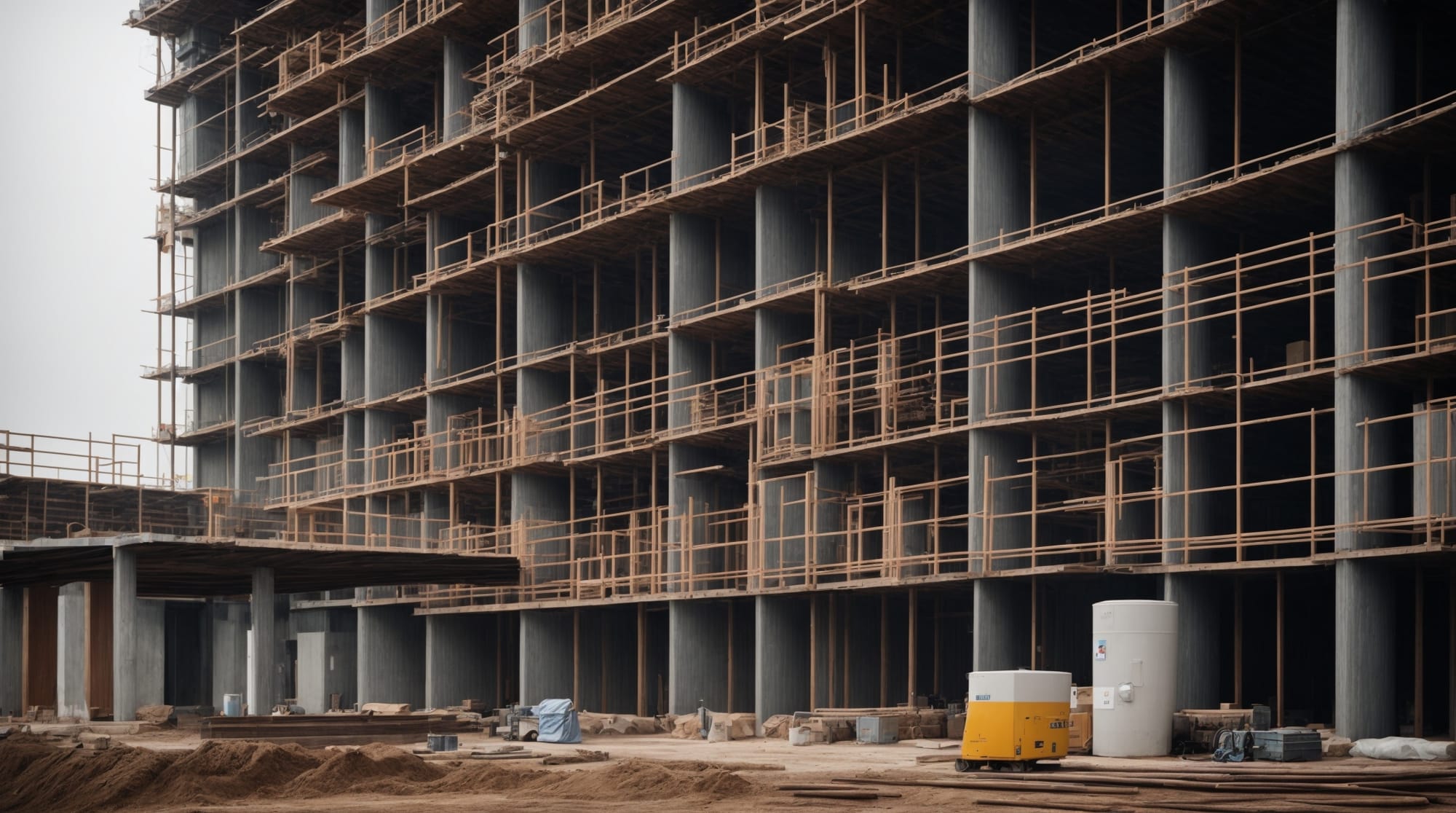 sustainable construction a construction site employing modern batching technology