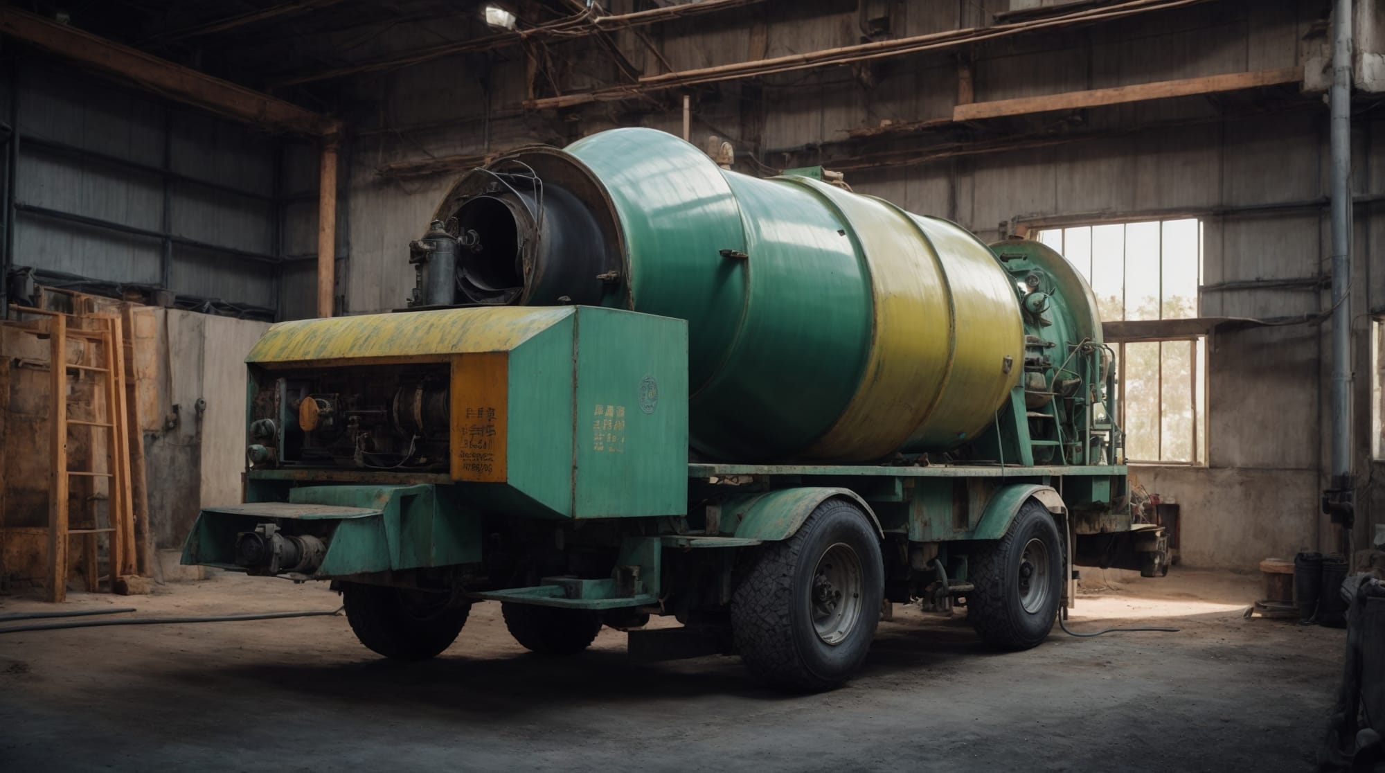 eco-friendly concrete mixer using recycled materials