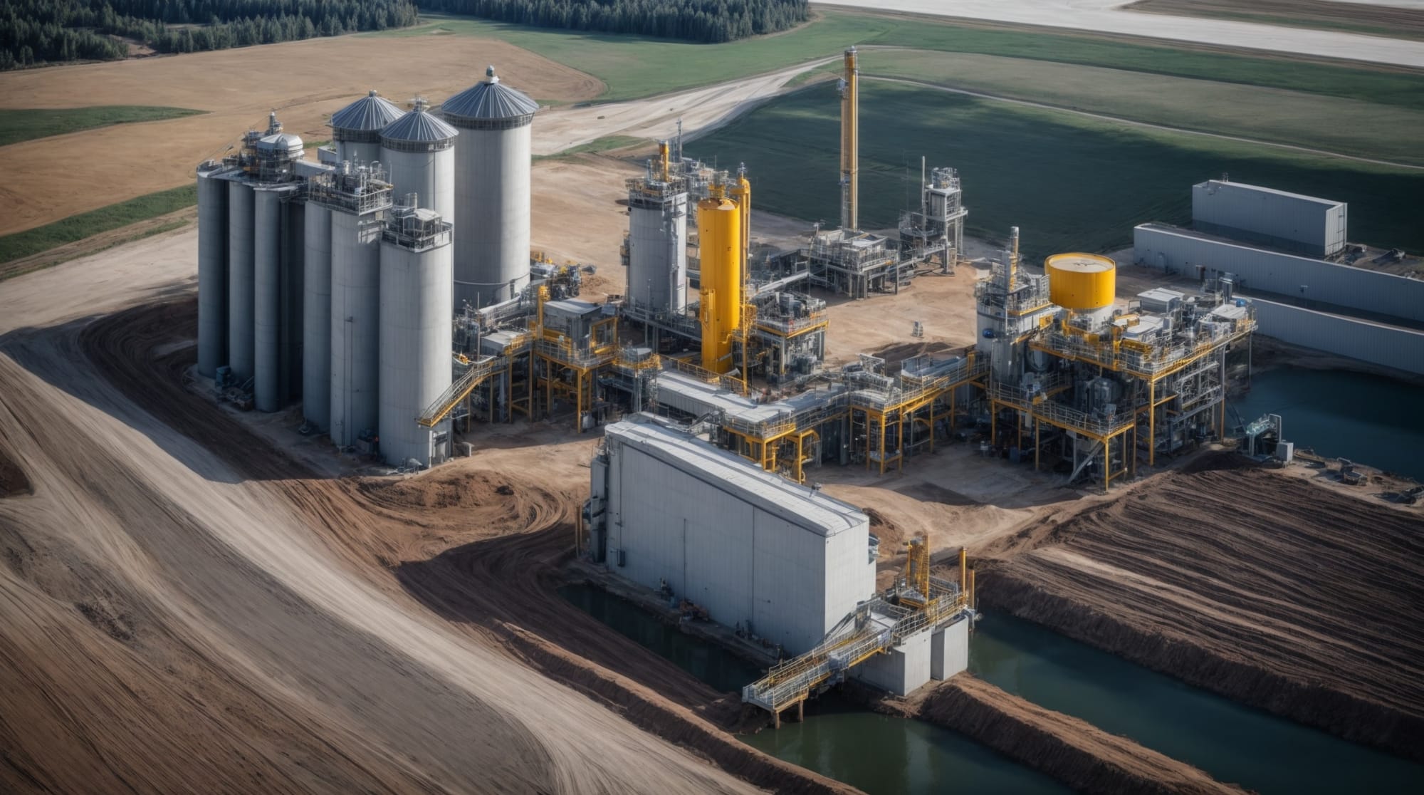 Modern concrete batching plant integrating sustainable technology