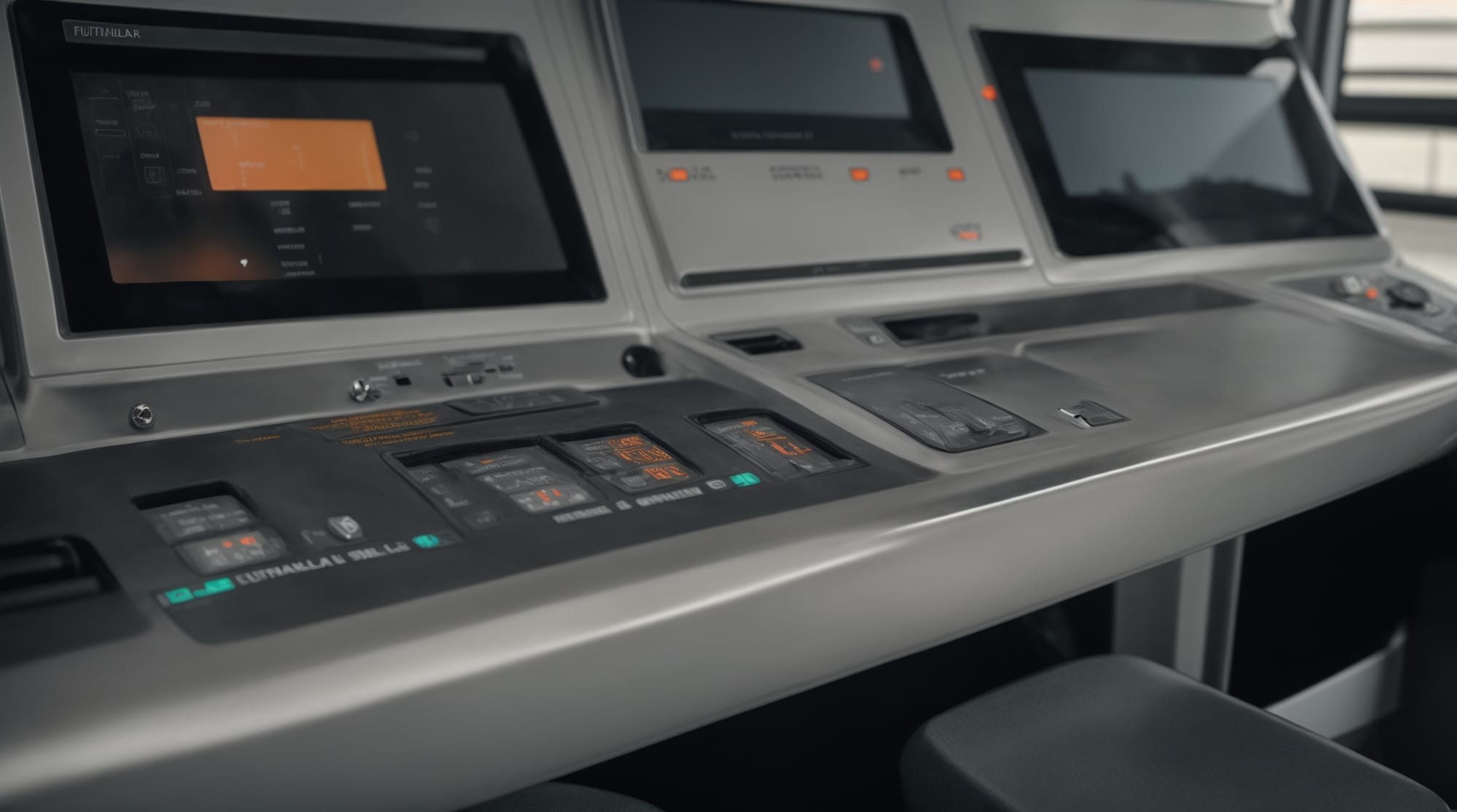 integrated control panel of an automated concrete batching system